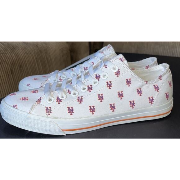 Row One Unisex New York‎ Mets canvas Logo Shoes Mens 9.5 Woman’s 11